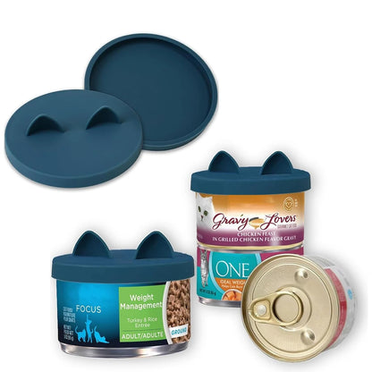 Silicone cat food can lid, pet feeding supplies, pet food can supplies, medium-sized foldable can lid for cat food cans