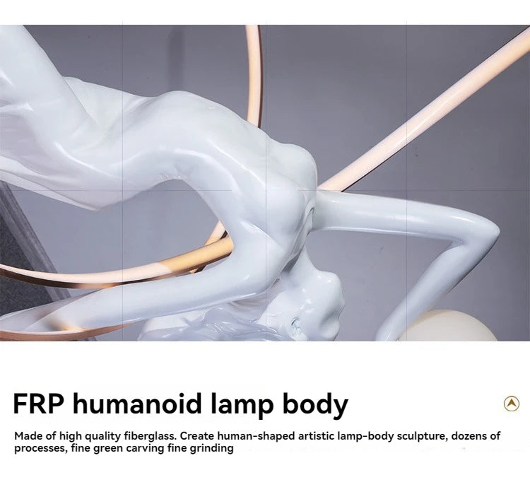 Misha White Goddess Statue Floor Lamp , Liberty Sculpture Floor Lamp , Art Human Floor Lamp