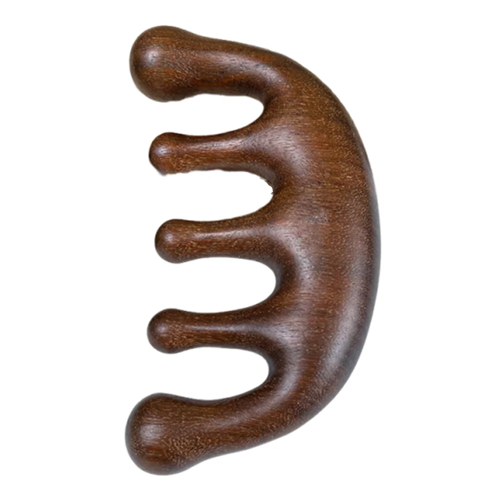 Scalp Relax Meridian Massage Comb Anti-static Blood Circulation Sandalwood Hair Comb Smooth Hair Comfortable Head Massage Comb