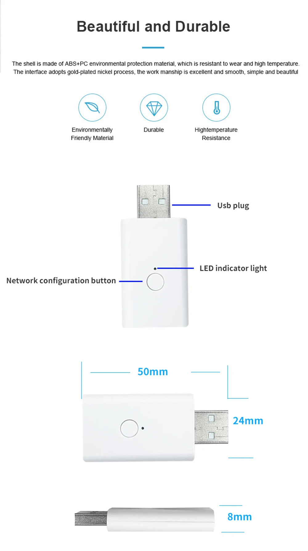 Haozee Smart ZigBee Signal Repeater USB Signal Amplifier Extender Smart Home Automation Support Home Assistant Zigbeem2qtt