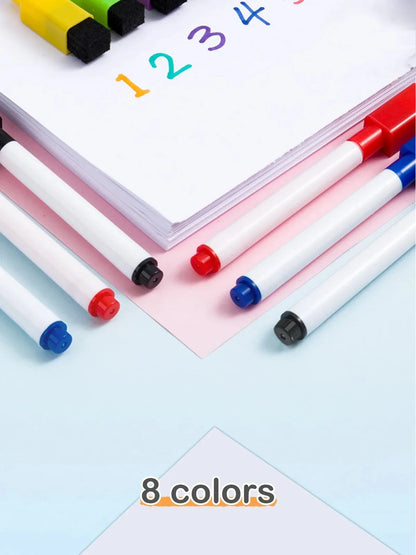 Multi-color optional magnetic whiteboard pens can absorb erasable markers office cultural and educational supplies