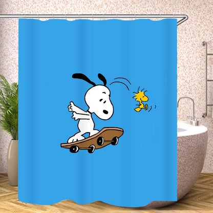 Snoopy Anime Funny Cute Shower Screen Bath Curtain Toilet Accessories Bathroom Sets Full Setluxury