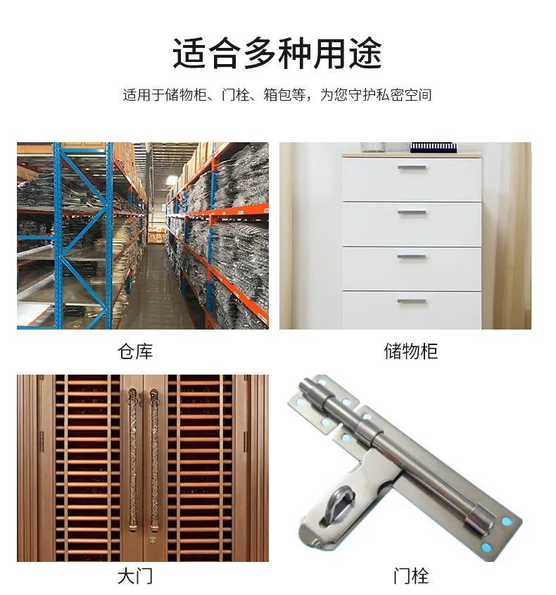 Strong Padlock with Key Outdoor Door Locks Classical Solid Dormitory Lock Anti-theft Warehouse Barn Big Cabinet Rustproof Locks