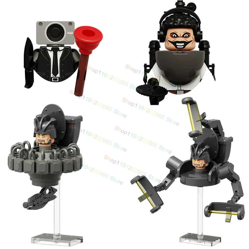 Hot Game Building Blocks Skibidi Toilet Accessories TV Monitor Cameraman Speakman Figures Toys KDL829 KDL826 KDL828