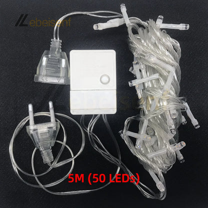 LED String Light 5/10M 50/100LEDs AC 220V EU Plug Indoor Outdoor Decor Wedding Party Christmas Tree Home Garden Patio Decoration