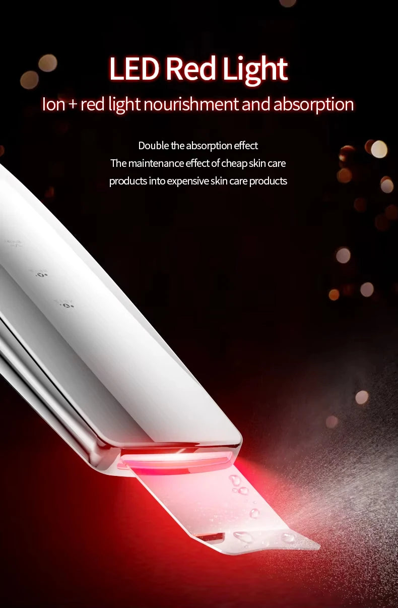 Home Use Ultrasonic Skin Scrubber Blackhead Remover Tool for Face Pore Cleaner with 2 Modes Waterproof Facials Skin Care Product