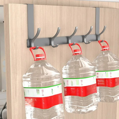 Hooks Over The Door 5-8 Hooks Clothes Coat Hat Towel Hanger Home Bathroom Organizer Rack Kitchen Accessories Holder