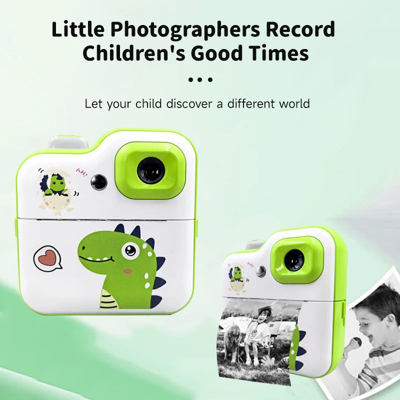 Kids Thermal Print Camera Instant Photo Printing Camera 1080P HD Digital Camera Toys Parent-child Interaction Camera Toys Gifts