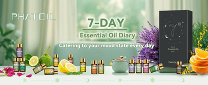 PHATOIL 15 Bottles Essential Oils Set-5ml Lavender Eucalyptus Vanilla Peppermint Rose Lemon Cinnamon Aromatherapy Essential Oils