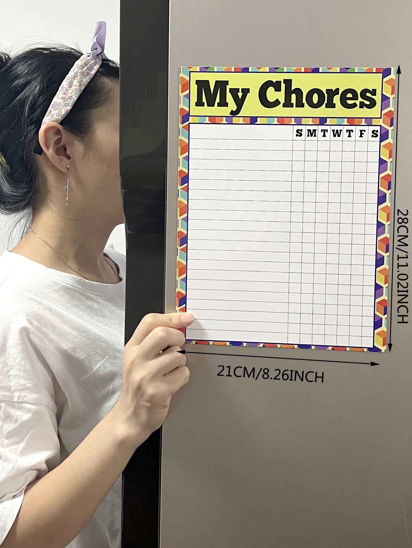 A refrigerator magnet ,monthly and weekly planner, magnetic calendar sticker, soft magnetic note sticker, message board