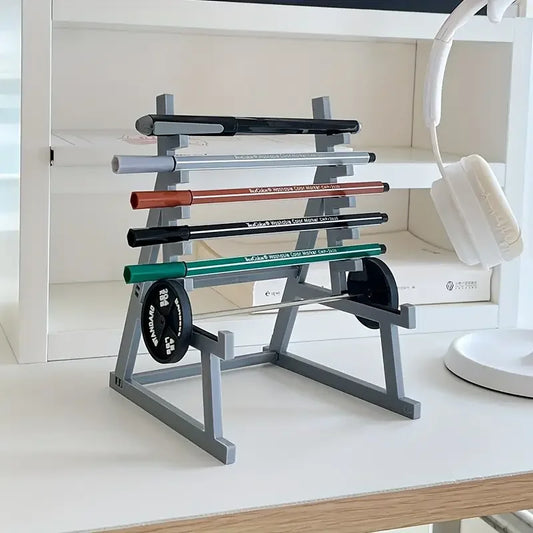 Miniso Barbell Pen Holder Fitness Themed Fitness Pen Holder Perfect Gift for Fitness Enthusiasts Weightlifters