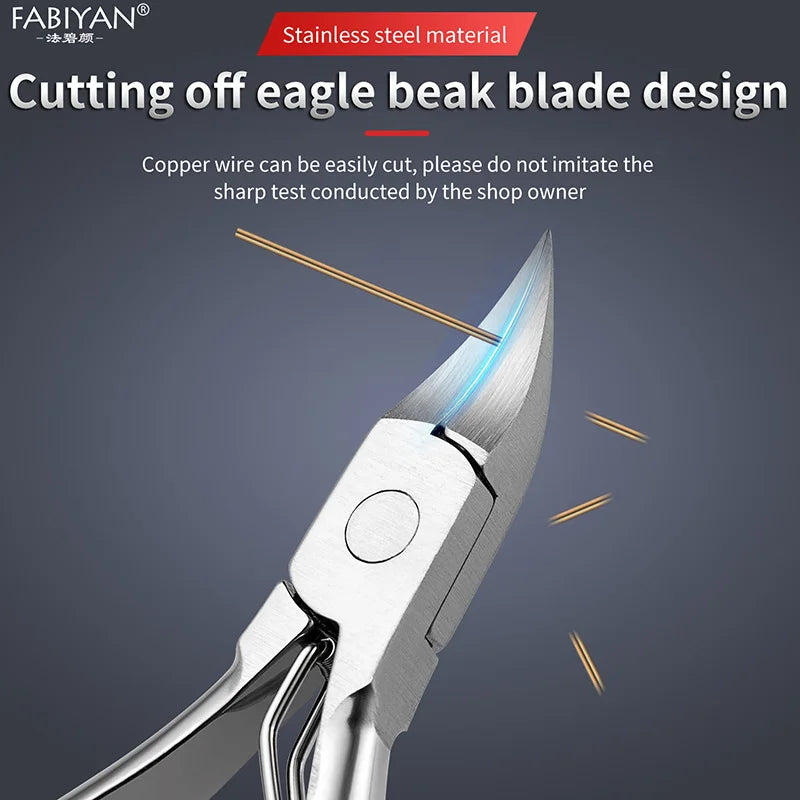 Stainless Steel Nail Scissors Dead Skin Cuticle Remover Nail Clippers Ingrown Toenail Foot Care Tool Eagle Beak Plier