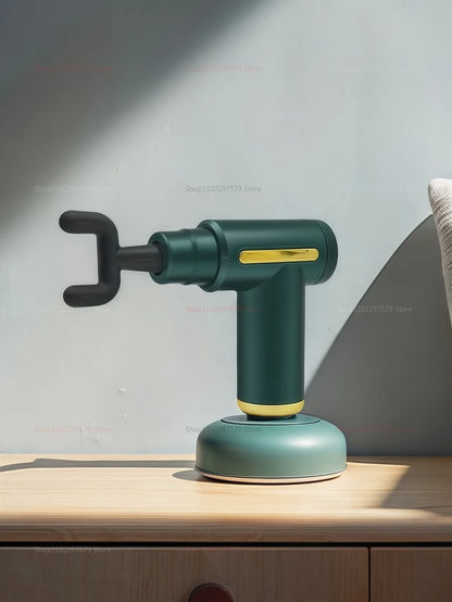 Portable Mini Electric Massager Gun for Body Deep Tissue Muscle Relaxation With LED Touch Screen 4Replaceable Massage Head