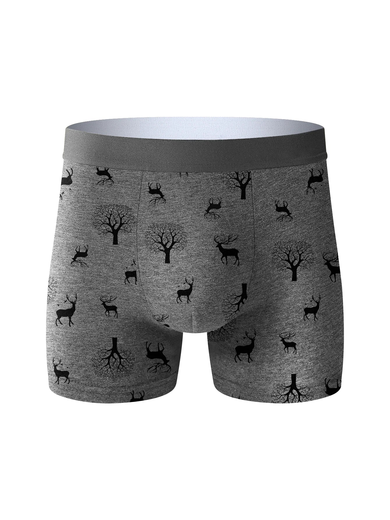 4pcs Men's Underwear Sports Fitness Boxer Briefs Breathable and Comfortable Long Panties Athleisure Fashion Long Panties