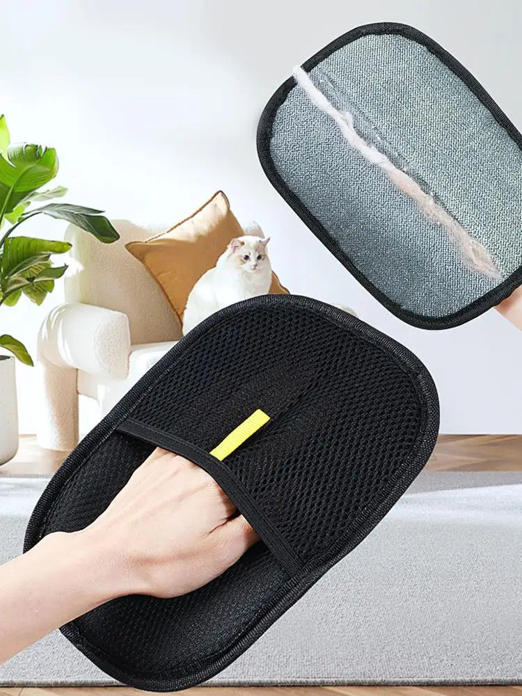 Portable Pet Grooming Brush Hair Removal Gloves Lint Remover For Clothes Sofa Two-way Hair Remover Multifunctional Accessory