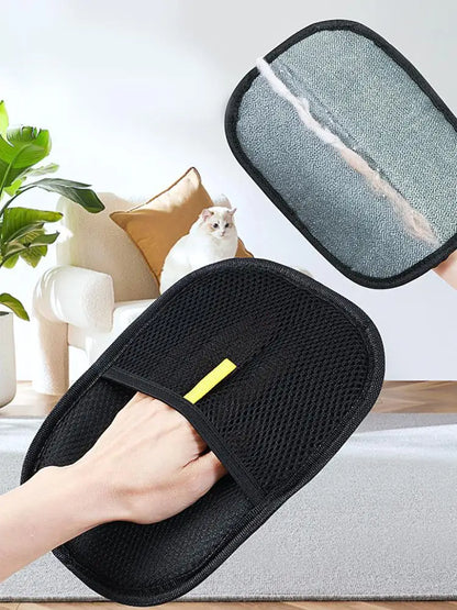 Portable Pet Grooming Brush Hair Removal Gloves Lint Remover For Clothes Sofa Two-way Hair Remover Multifunctional Accessory
