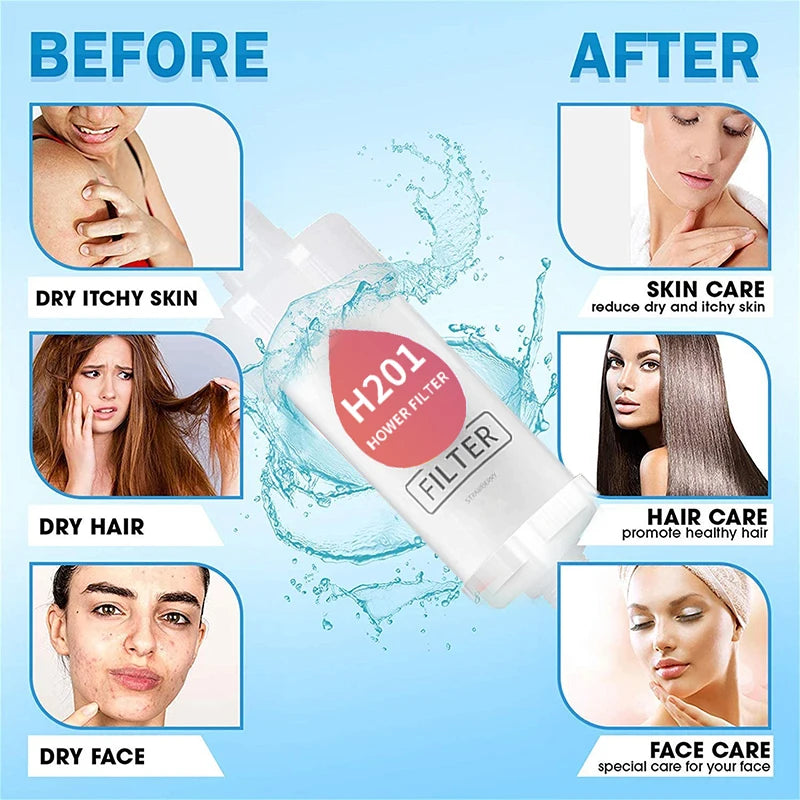 Vitamin C Shower Head Filter,Scented Bathing Shower Filter,Chlorine Removal Water Softener ,Natural Vitamin C Shower Filter