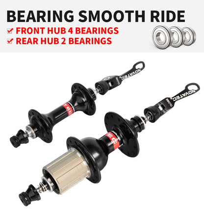 Road Bike Hubs 171/172 SHIMAN0 Hubs Front 20H Rear 24H Quick Release Hubs Compatible with 9/10/11 Speed Bikes