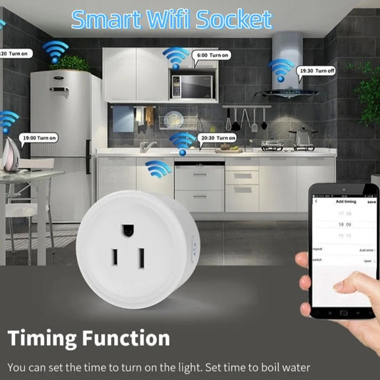Remote Voice Control Smart Plug 110-240V US Plug Smart Plug Outlet Power Monitoring 10A/16A/20A Smart Wifi Socket Scene Linkage