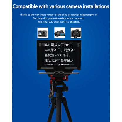 TYST TY-320 Portable Inscriber Tablet Teleprompter Artifact Video Remote Control for 7-10 inch Screen Computer DSLR Recording