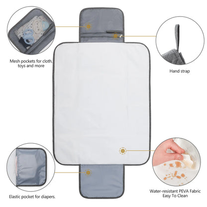 Portable changing mat nappy-changing pads covers diaper change mattress waterproof travel maternity pads change table stations