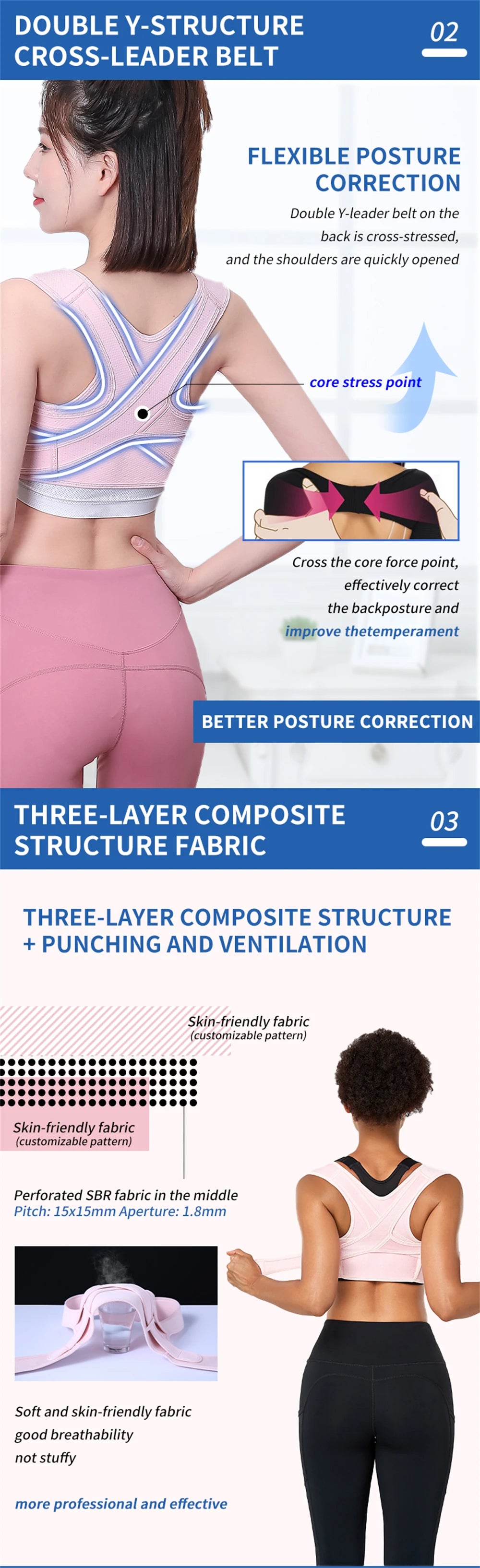 Posture Support Back Brace for Clavicle, Back Straightener Keeps Your Back Straight From Slouching, Comfortable Posture Trainer