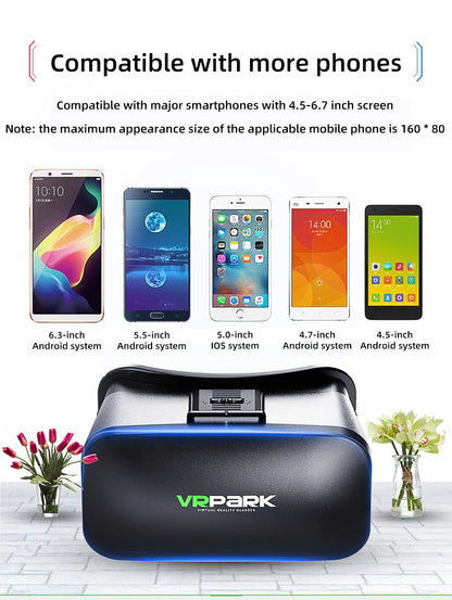 VR Glasses 3D Virtual Reality Headset Helmet For Phone Lenses Goggles Devices Viar Smart Smartphones Cell Game Viewer Mobile Set