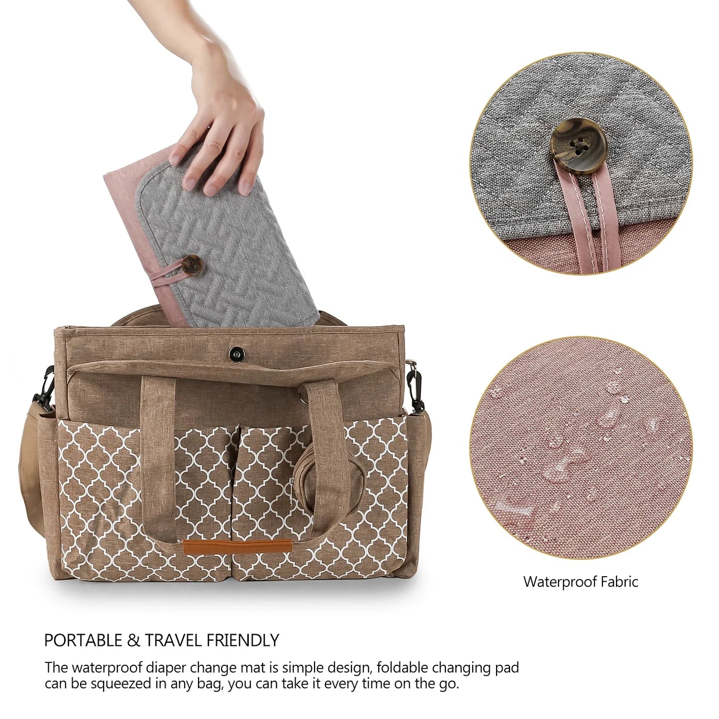 Portable Multifunction Foldable Waterproof Changing Pad Newborn Baby Diaper Changing Mat Changing Pads