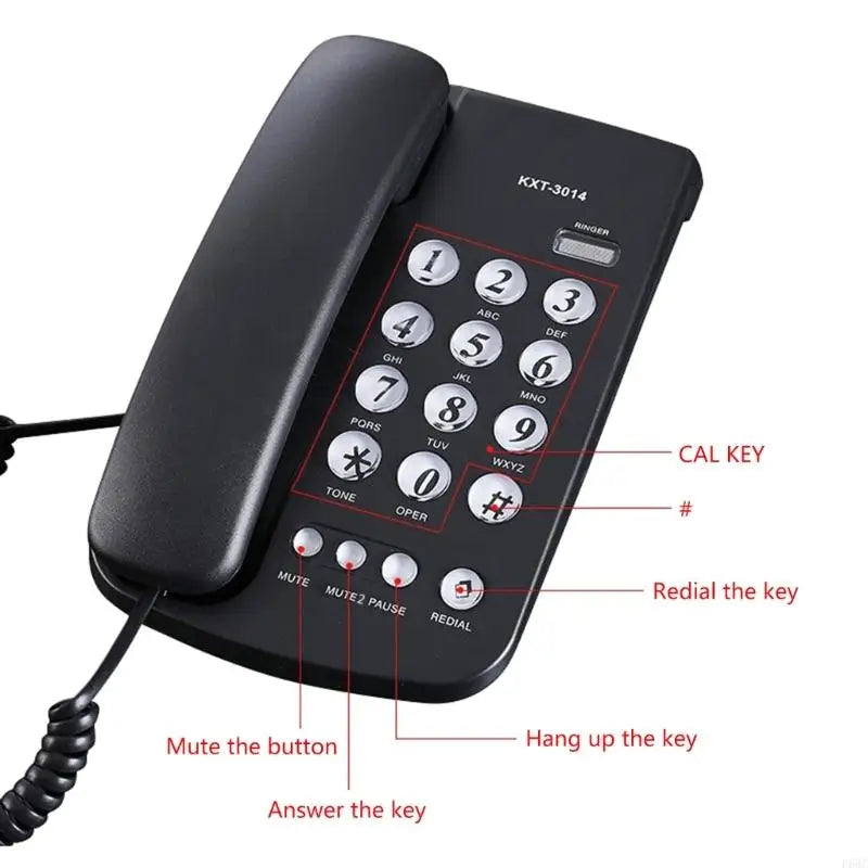 920L Corded Landline Telephone Desk House Phone with Large Buttons Home Phone Corded Telephone for Home Office Hotel Bathroo