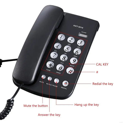 920L Corded Landline Telephone Desk House Phone with Large Buttons Home Phone Corded Telephone for Home Office Hotel Bathroo