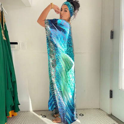 Women Boho Clothing Bohemian Cover-ups Bikinis Maxi Dresses Beach Outfits Kaftans Swimwear