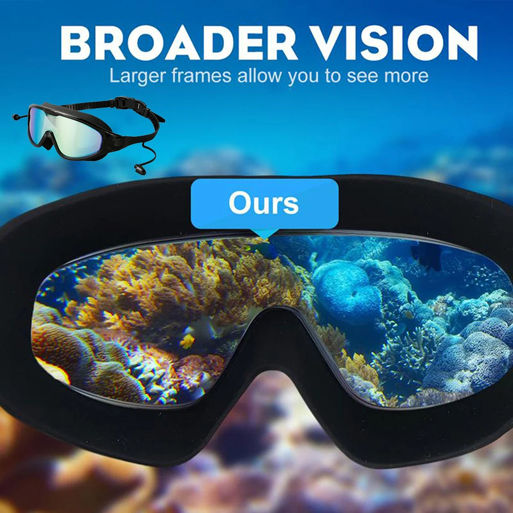 Professional Swimming Goggles Swimming Glasses With Earplugs Nose Clip Adjustables Strap Swimming Eyewears For Water Sport