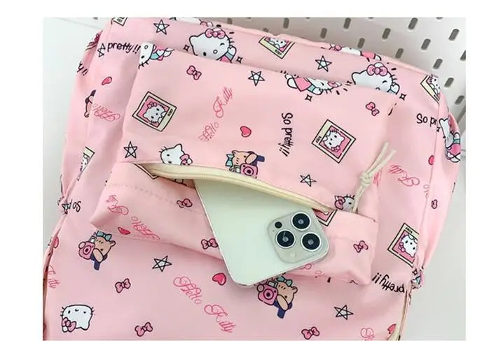 Hello Kitty backpack for junior high school students cute cartoon fashion school bag large capacity school bag for women