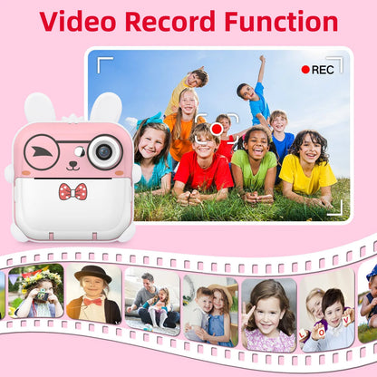 Children 1080P HD Digital Camera  Mini Thermal Printer Photography Instant Print Photo HD Digital Video Cameras Portable Toy