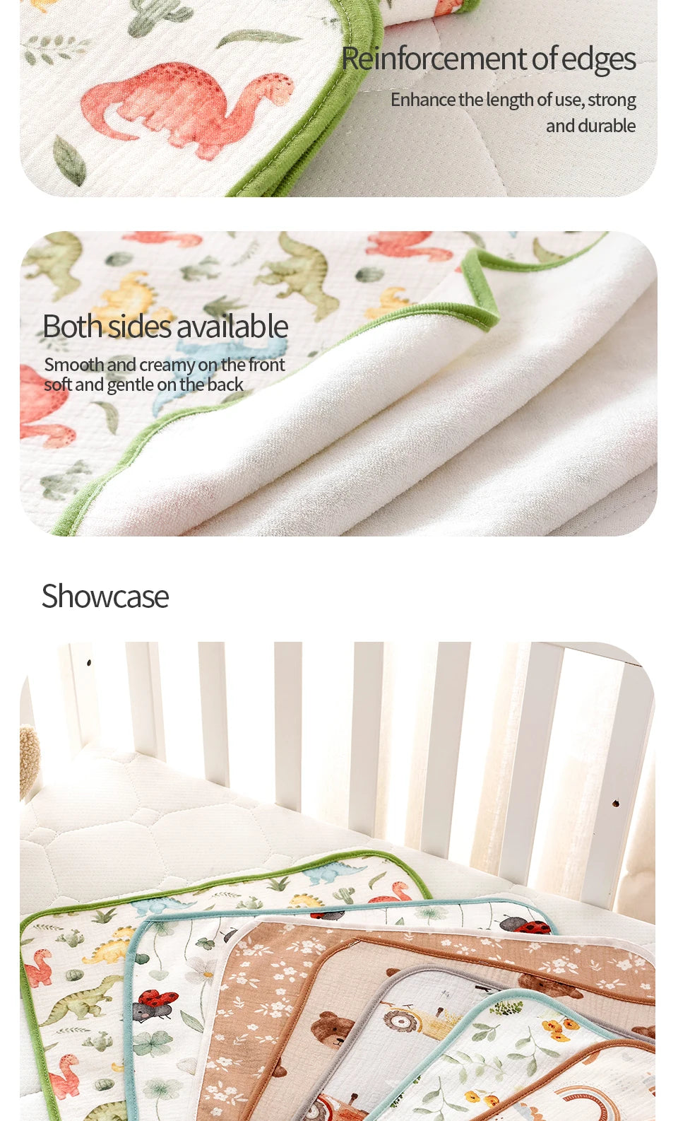 Elinfant S/M/L Size Portable Diaper Changing Mat,Waterproof Foldable Baby Changing Pad,Bedding, Mattress, Replacement cover