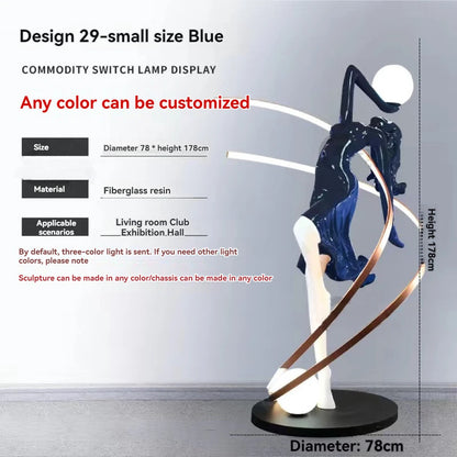 Misha White Goddess Statue Floor Lamp , Liberty Sculpture Floor Lamp , Art Human Floor Lamp