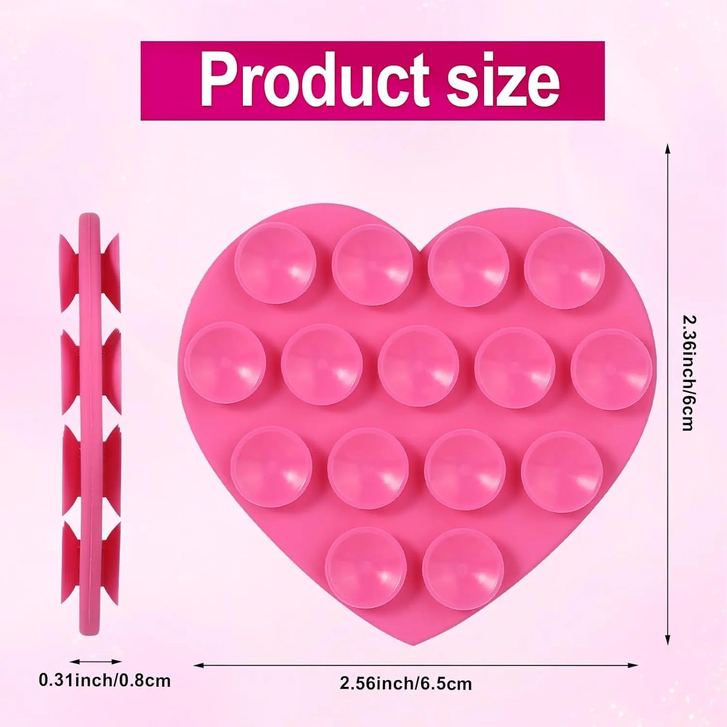 Double-Sided Suction Cup Phone Mount, Silicone Suction Phone Case Adhesive Sticky Phone Grip Hands-Free Phone Grip Phone Stand