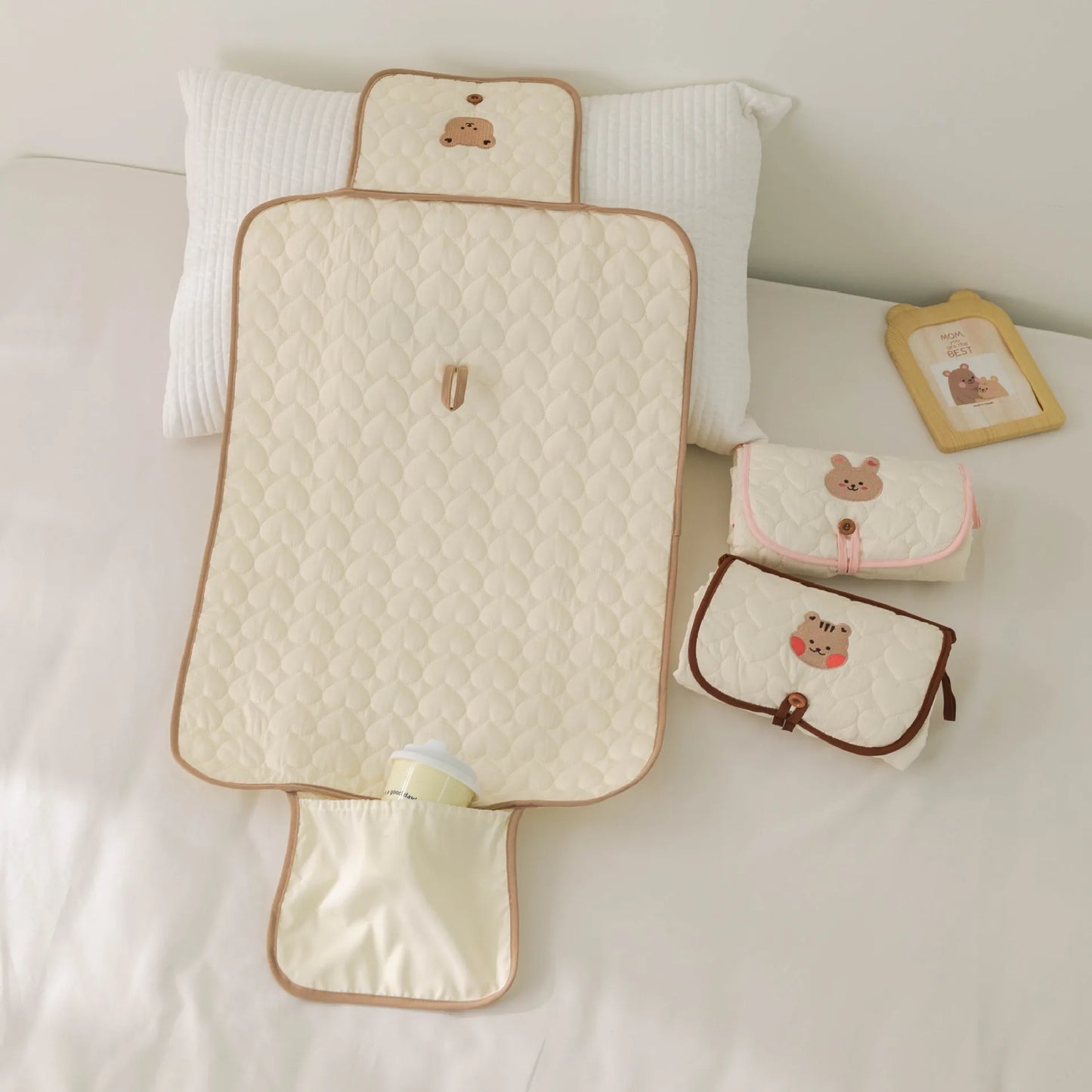 Waterproof Baby Diaper Mat Portable Cotton Changing Pad Cover for Newborn Cartoon Changing Table Baby Items