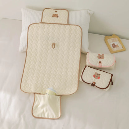 Waterproof Baby Diaper Mat Portable Cotton Changing Pad Cover for Newborn Cartoon Changing Table Baby Items