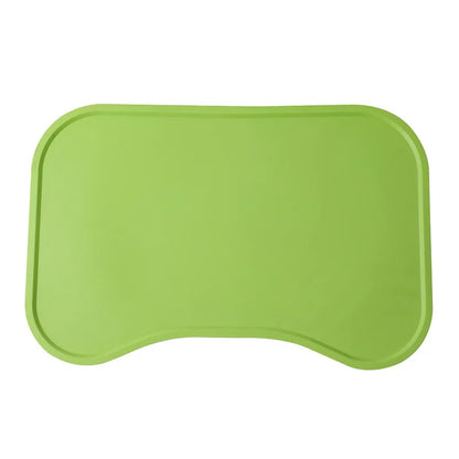 Dog Cat Bowl Food Mat with High Lips Silicone Waterproof Pet Food Feeding Pad Puppy Feeder Tray Water Cushion Snack Mat Stuff