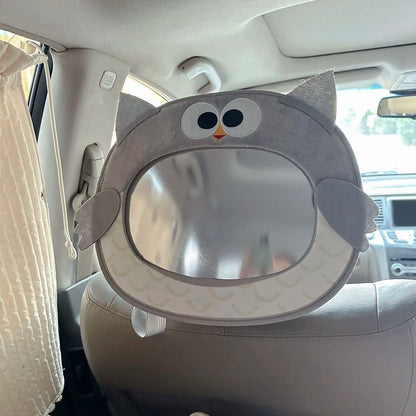 2025 Korean children's rearview mirror, car baby safety seat observation mirror, baby cartoon acrylic car mounted reflector