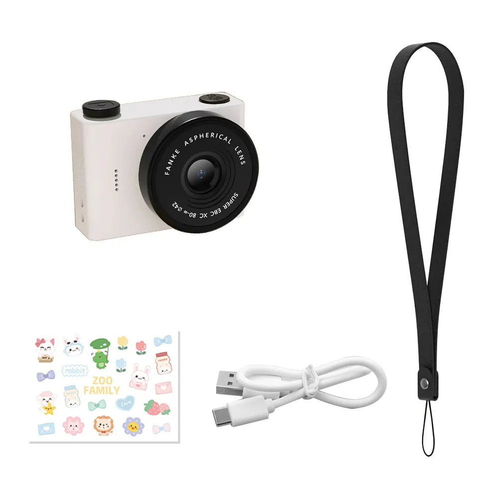 A5 Mini Camera With 1.54in Screen Vintage Camera Front Rear Camera Kids Camera Indoor Home Support TF Card Kids Vlog Camera