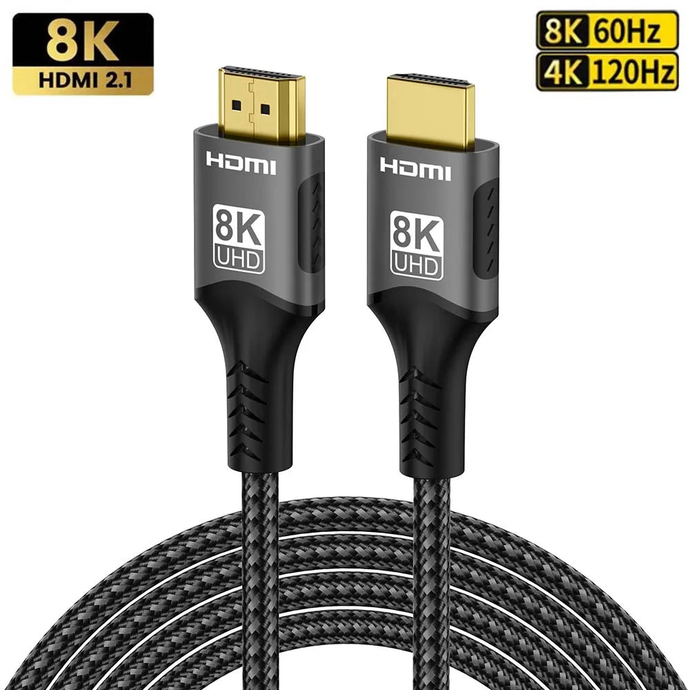 8K HDMI Cable High Speed 48Gbps HDMI 2.1 hdmi to hdmi high definition video Cable 1m 2m 3m 5m for HDTV  Monitor PS4/PS5 Xbox