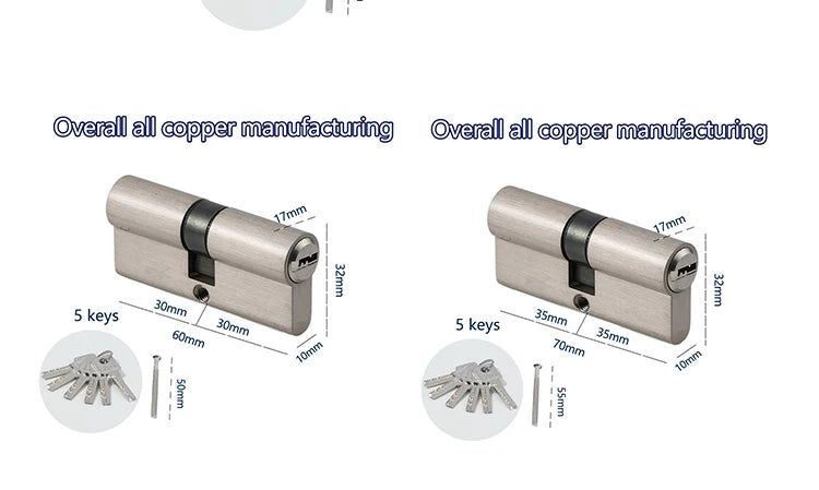 Indoor bedroom doors and windows 60 70 80 mm lock cylinder Smart door locks Electronic lock House door locks