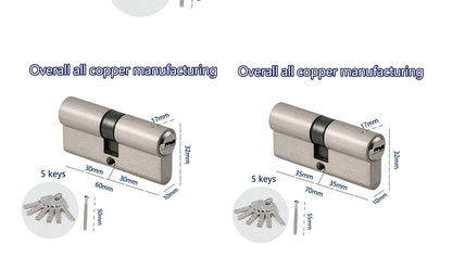 Indoor bedroom doors and windows 60 70 80 mm lock cylinder Smart door locks Electronic lock House door locks