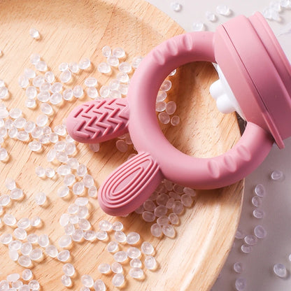 Bunny Animal Design Fruit Feeder Set Breast Milk Freezer Tray Food Soup Silicone Freezer Tray BPA Free Silicone Popsicle Mold