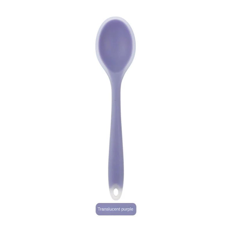 Silicone Spoon Integrated Rice Spoon Multicolor Silica Gel Salad Spoon Cake Baking Spoon Kitchen Cooking Spoon Kitchen Tools