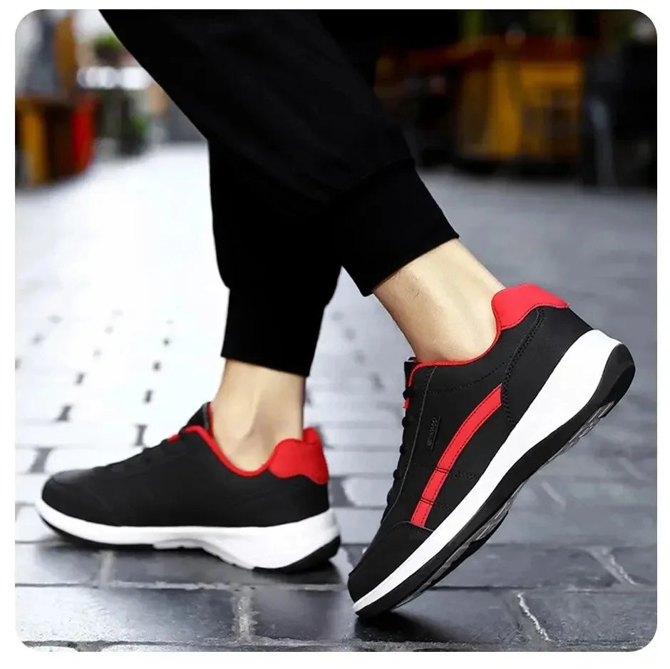 Men's Sneakers Sports Casual Shoes Leather Outdoor Men Walking Shoe Four Seasons Soft Bottom