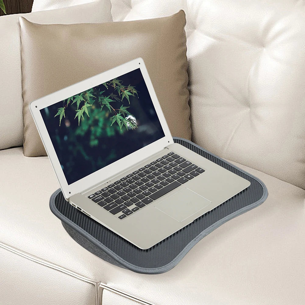 Laptop Lap Desk with Pillow Cushion Portable Laptop Desk Multifunctional Writing Padded Tray Laptop Desk for 13-15Inch Laptops
