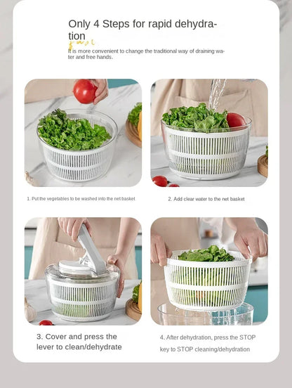 3 Liters Multifunctional Vegetables Salad Spinner Lettuce Leaf Vegetable Dehydrator Vegetable Washer Salad Vegetable Dryer Mixer